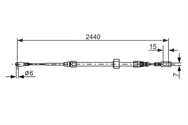 Cablu, Frana De Parcare Bosch Vw 1 987 477 880