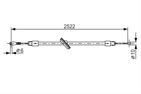 Cablu, Frana De Parcare Bosch Vw 1 987 482 029