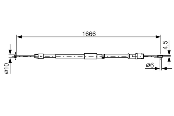 Cablu, Frana De Parcare Bosch Vw 1 987 482 032