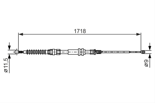 Cablu, Frana De Parcare Bosch Vw 1 987 482 378