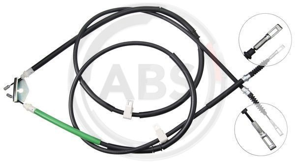 Cablu, frana de parcare centru (K19915 ABS) FORD