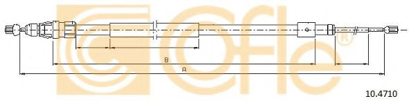 Cablu, frana de parcare CITROEN BERLINGO caroserie (B9) (2008 - 2016) COFLE 10.4710 piesa NOUA