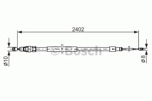 Cablu, frana de parcare CITROEN BERLINGO platou / sasiu (B9) (2008 - 2016) BOSCH 1 987 482 276 piesa NOUA
