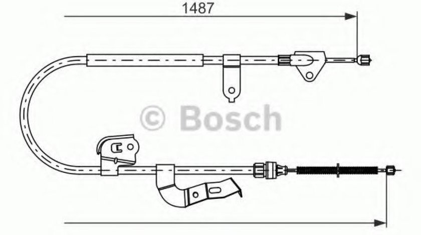 Cablu, frana de parcare CITROEN C1 (PM, PN) (2005 - 2016) BOSCH 1 987 477 952 piesa NOUA