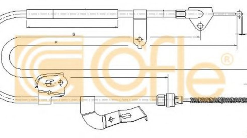 Cablu, frana de parcare CITROEN C1 (PM, PN) (2005 - 2016) COFLE 10.4511 piesa NOUA