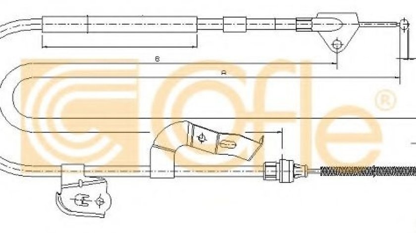 Cablu, frana de parcare CITROEN C1 (PM, PN) (2005 - 2016) COFLE 10.4510 piesa NOUA