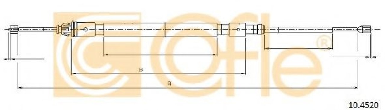 Cablu, frana de parcare CITROEN C3 I (FC) (2002 - 2016) COFLE 10.4520 piesa NOUA