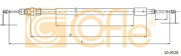 Cablu, frana de parcare CITROEN C3 II (2009 - 2016) COFLE 10.4526 piesa NOUA