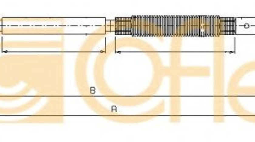 Cablu, frana de parcare CITROEN C4 Grand Picasso I (UA) (2006 - 2016) COFLE 10.4664 piesa NOUA