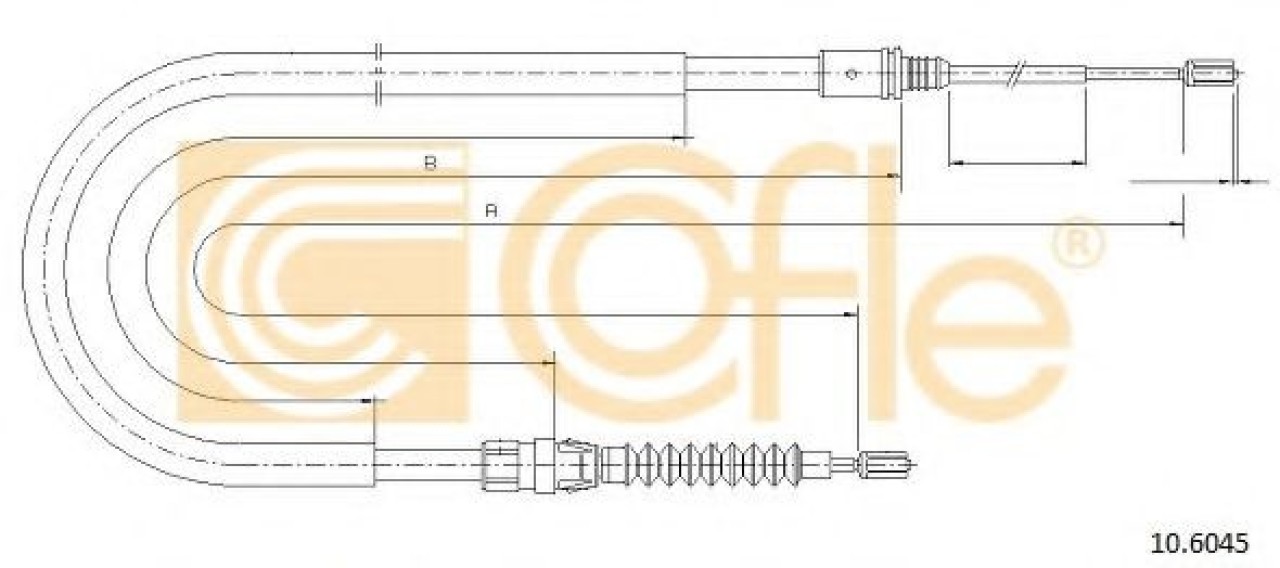 Cablu, frana de parcare CITROEN C4 II (B7) (2009 - 2016) COFLE 10.6045 piesa NOUA