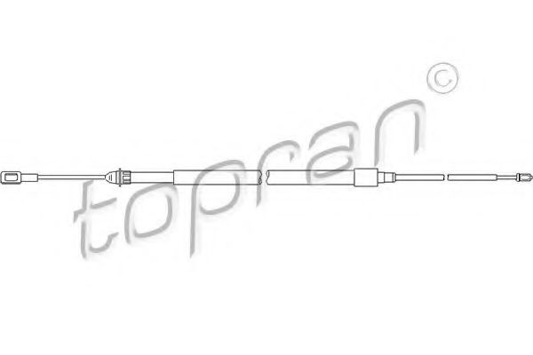 Cablu, frana de parcare CITROEN C5 I (DC) (2001 - 2004) TOPRAN 721 659 piesa NOUA