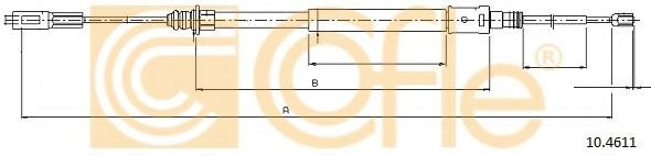 Cablu, frana de parcare CITROEN C5 II (RC) (2004 - 2016) COFLE 10.4611 piesa NOUA