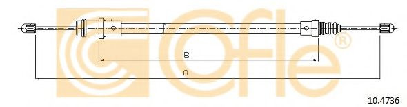 Cablu, frana de parcare CITROEN C8 (EA, EB) (2002 - 2016) COFLE 10.4736 piesa NOUA