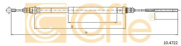 Cablu, frana de parcare CITROEN C8 (EA, EB) (2002 - 2016) COFLE 10.4722 piesa NOUA
