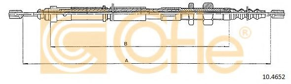 Cablu, frana de parcare CITROEN XANTIA (X2) (1998 - 2003) COFLE 10.4652 piesa NOUA