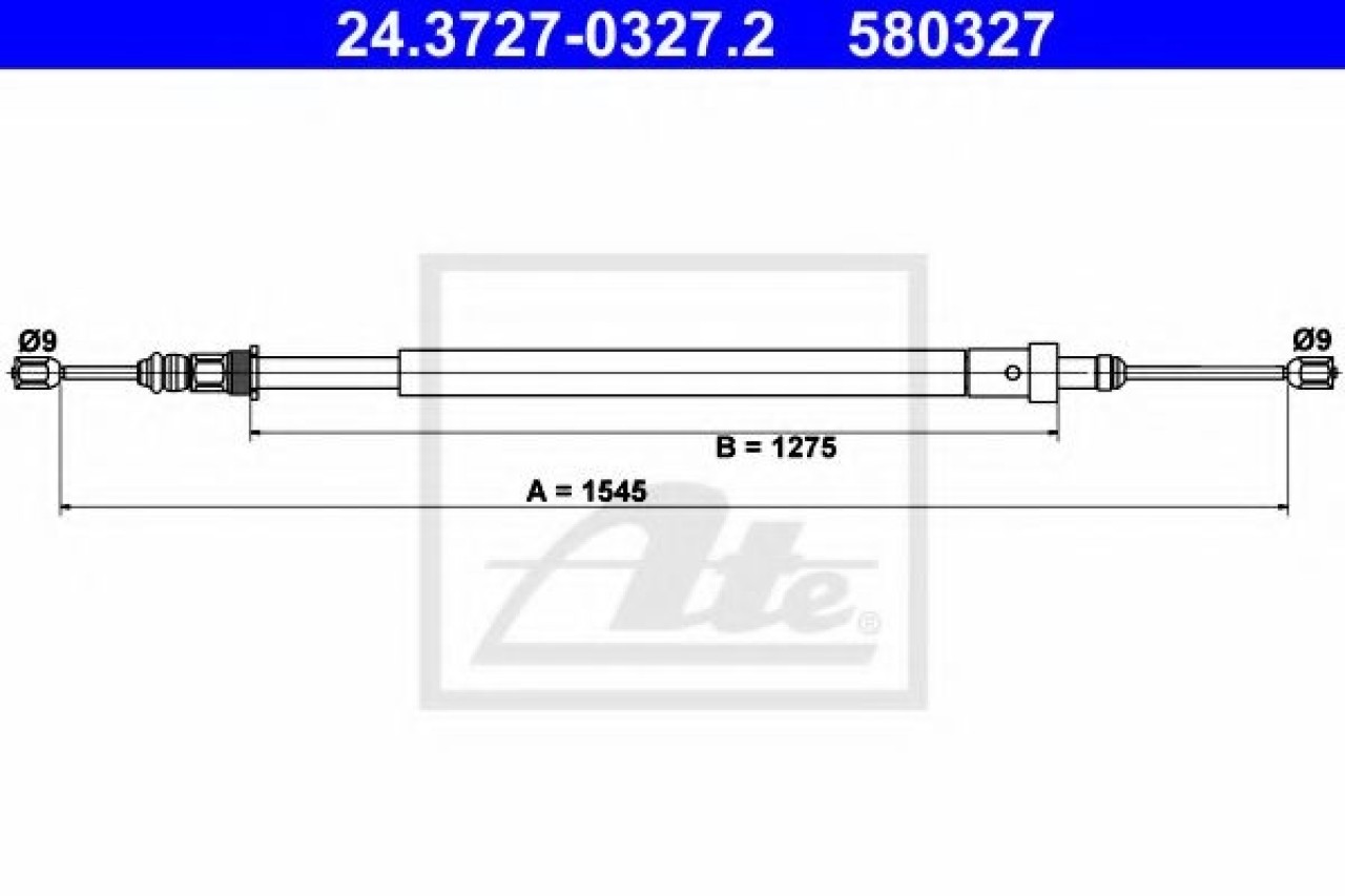 Cablu, frana de parcare CITROEN XSARA Caroserie (2000 - 2005) ATE 24.3727-0327.2 piesa NOUA