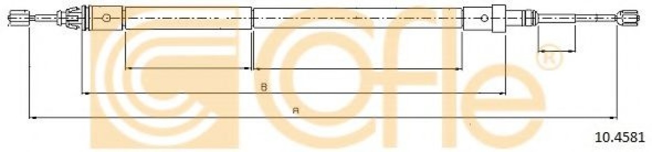 Cablu, frana de parcare CITROEN XSARA Cupe (N0) (1998 - 2005) COFLE 10.4581 piesa NOUA
