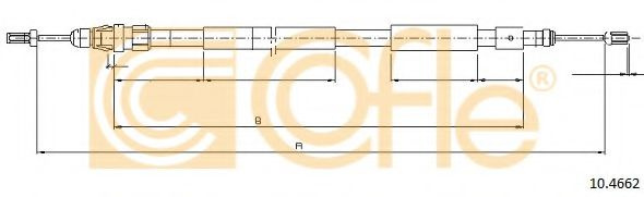 Cablu, frana de parcare CITROEN XSARA PICASSO (N68) (1999 - 2016) COFLE 10.4662 piesa NOUA