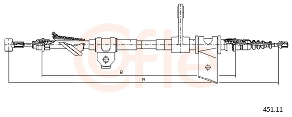 Cablu, Frana De Parcare Cofle Alfa Romeo 451.11