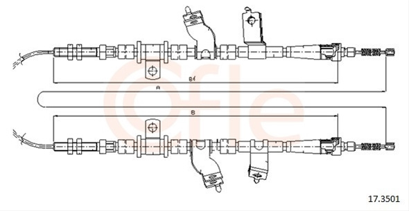 Cablu, Frana De Parcare Cofle Chevrolet 17.3501