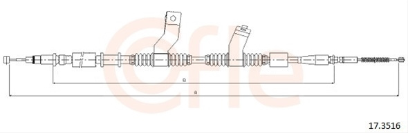 Cablu, Frana De Parcare Cofle Chevrolet 17.3516