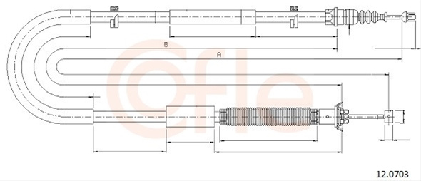 Cablu, Frana De Parcare Cofle Fiat 12.0703