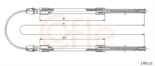 Cablu, Frana De Parcare Cofle Iveco 1701.11