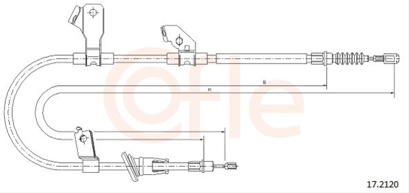 Cablu, Frana De Parcare Cofle Mitsubishi 17.2120