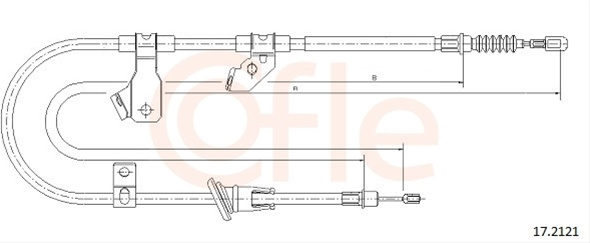 Cablu, Frana De Parcare Cofle Mitsubishi 17.2121