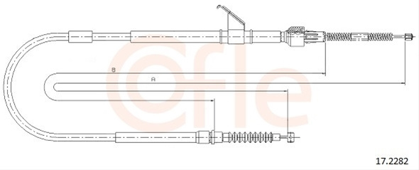 Cablu, Frana De Parcare Cofle Mitsubishi 17.2282