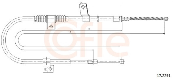 Cablu, Frana De Parcare Cofle Mitsubishi 17.2291