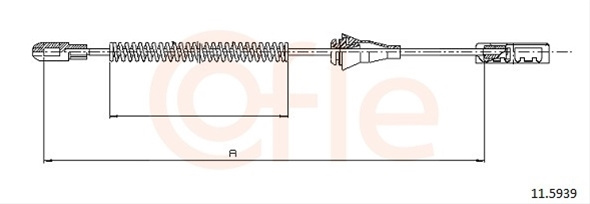 Cablu, Frana De Parcare Cofle Opel 11.5939