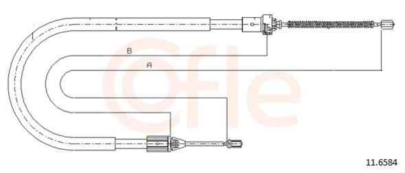 Cablu, Frana De Parcare Cofle Renault 11.6584
