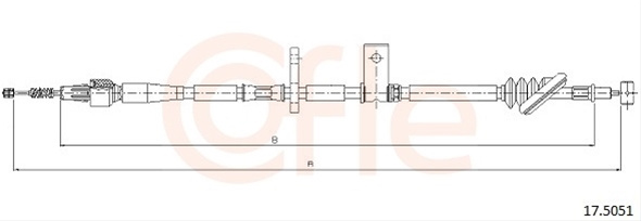 Cablu, Frana De Parcare Cofle Suzuki 17.5051