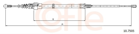 Cablu, Frana De Parcare Cofle Vag 10.7505