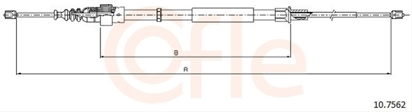 Cablu, Frana De Parcare Cofle Vag 10.7562