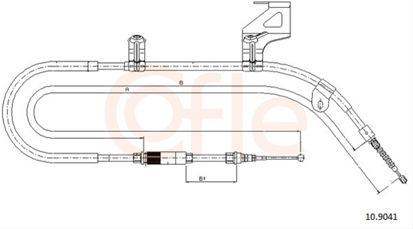 Cablu, Frana De Parcare Cofle Vag 10.9041