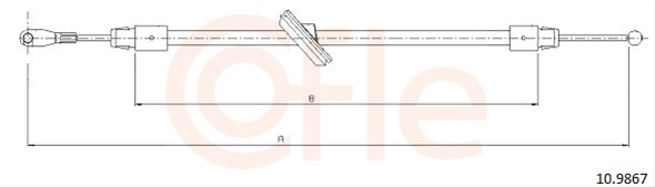 Cablu, Frana De Parcare Cofle Vag 10.9867