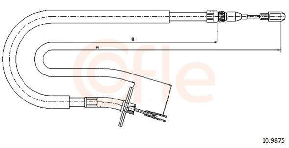 Cablu, Frana De Parcare Cofle Vag 10.9875