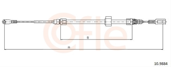 Cablu, Frana De Parcare Cofle Vag 10.9884