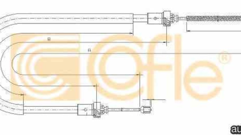 Cablu, frana de parcare DACIA LOGAN (LS_) LINEX LIN100105