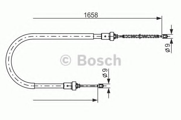 Cablu, frana de parcare DACIA SANDERO (2008 - 2016) BOSCH 1 987 482 234 piesa NOUA