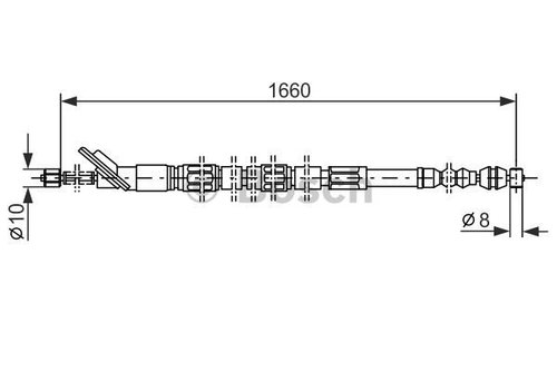 Cablu, frana de parcare dreapta (1987477411 BOSCH) TOYOTA