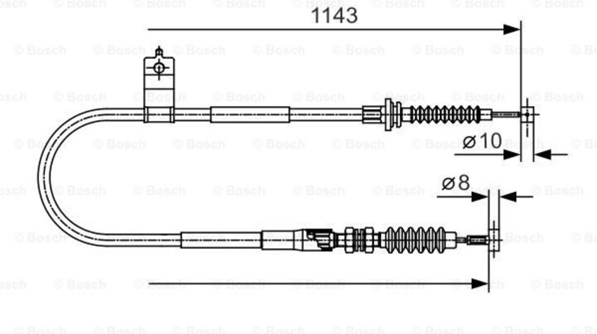 Cablu, frana de parcare dreapta (1987482056 BOSCH) MAZDA