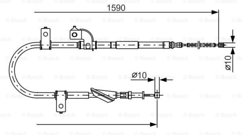 Cablu, frana de parcare dreapta (1987482078 BOSCH) SUBARU