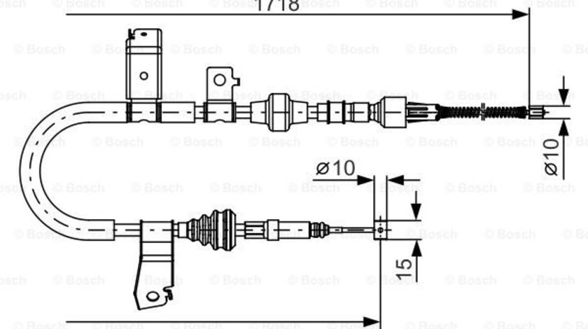 Cablu, frana de parcare dreapta (1987482086 BOSCH) HONDA