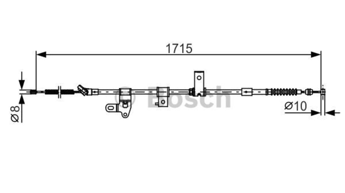 Cablu, frana de parcare dreapta (1987482348 BOSCH) TOYOTA