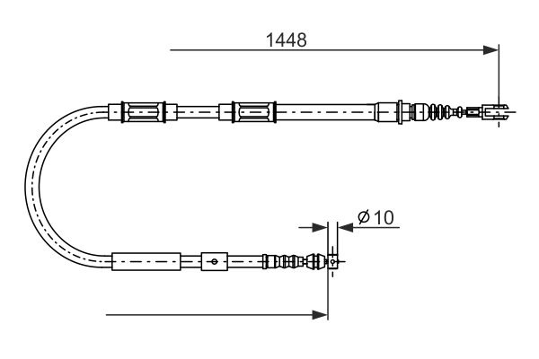 Cablu, frana de parcare dreapta (1987482899 BOSCH) TOYOTA