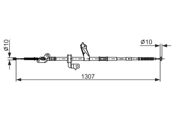 Cablu, frana de parcare dreapta (1987482902 BOSCH) TOYOTA