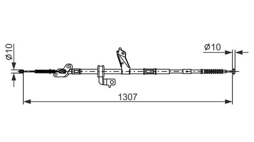 Cablu, frana de parcare dreapta (1987482902 BOSCH) TOYOTA